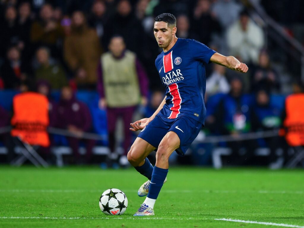 المغربي حكيمي يتصدر قائمة أسرع 20 لاعبا في دوري أبطال أوروبا