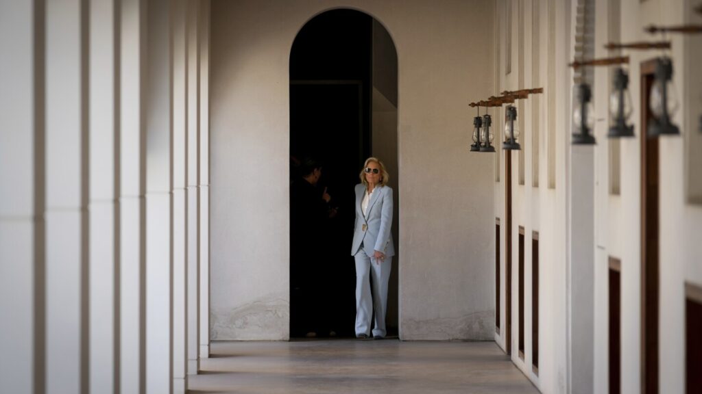 US first lady Jill Biden in the capital of the United Arab Emirates on last solo foreign trip