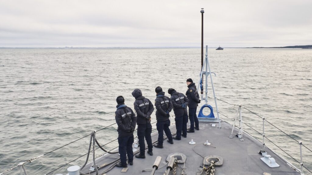 Estonia steps up patrols in the icy Baltic Sea in a show of force after suspected cable sabotage